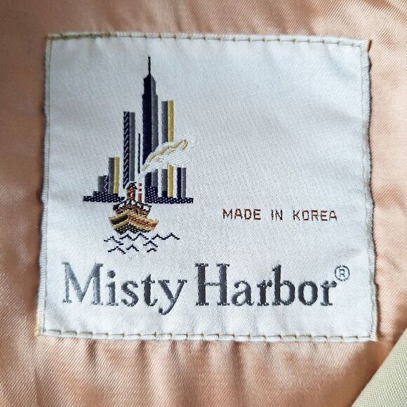 Misty Harbor Vintage Water Resistant Removable Faux Fur Lining Trench‎ Coat 42R - Picture 10 of 16